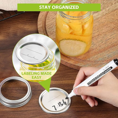 Skiennix Electric Mason Jar Vacuum Sealer Kit - 48-Piece Set with Lids & Rings for Wide Mouth Jars