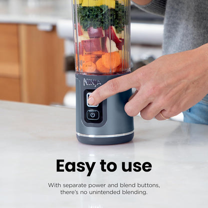 Ninja Portable Blender - Cordless 18oz Personal Blender for Smoothies & Shakes | BPA-Free, Leakproof, USB-C Rechargeable, Black