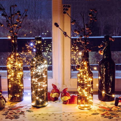 Skiennix Fairy Lights - 40ft 100 LED Indoor/Outdoor String Lights with Remote & Timer | Warm White