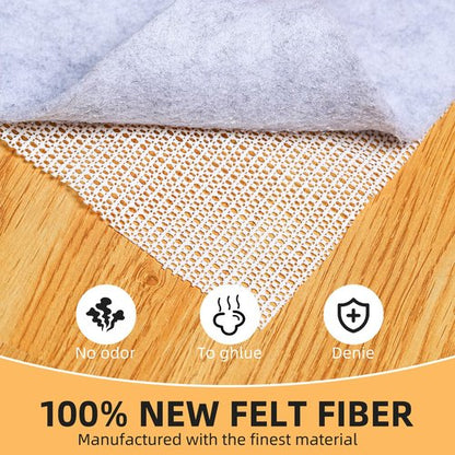 Non Slip Rug Pad, Natural Rubber Backing Rug Pads 1/4” Thick, Felt Rug Gripper Pad, Non Slip Under Carpet Mat, Under Rug Cushion for Hardwood Floors, Carpet Runners (5x8FT)