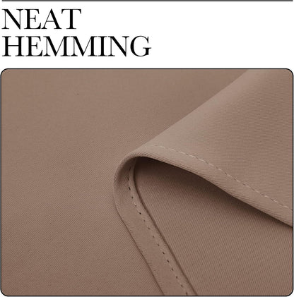 NICETOWN Light Reducing Grommet Curtains - Soft Triple Woven Drapes for Living Room | 2 Panels, W42 x L90, Cappuccino