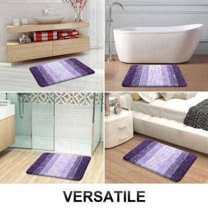 OLANLY Bathroom Runner Rugs 54x24, Extra Soft Absorbent Microfiber Bath Rugs, Rubber Backing, Quick Dry, Machine Washable Bath Mats for Bathroom Floor, Tub and Shower, Home Decor Accessories, Violet