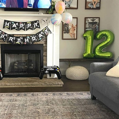 40 Inch Green Number 1 Balloon - Large Self-Inflating Foil Birthday Decoration for 1st Party