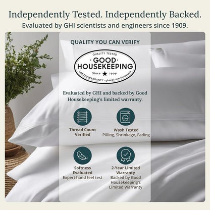 California Design Den Full Size Bed Sheets Set - 400 Thread Count, 100% Cotton, Deep Pocket - Paisley Blue