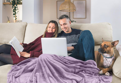 Utopia Bedding Fleece Blanket - King Size Lilac 300GSM Luxury Soft Microfiber | Anti-Static (90x102 Inch)