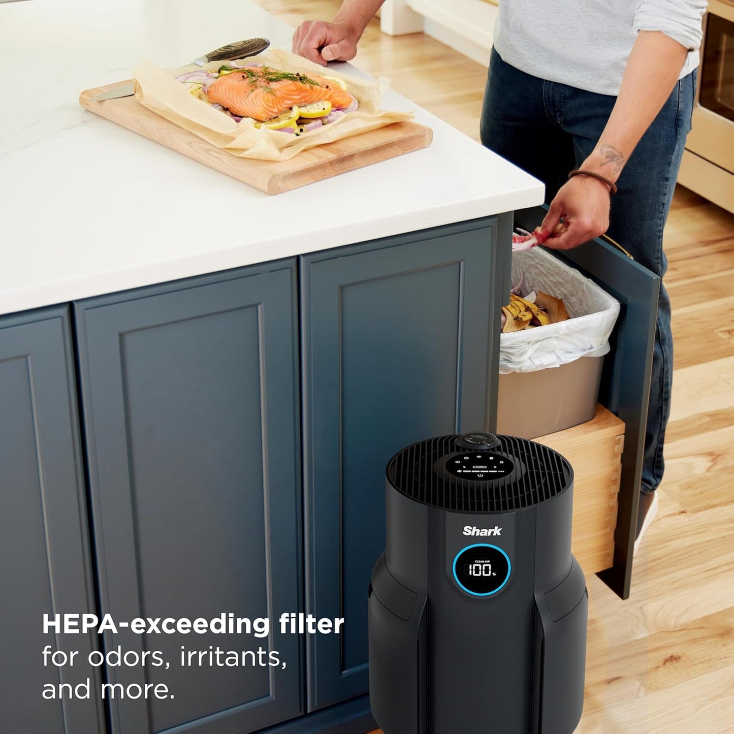 Shark Air Purifier - HEPA-Exceeding Filter for Large Rooms | Captures Dust, Odor, Smoke & Pet Dander