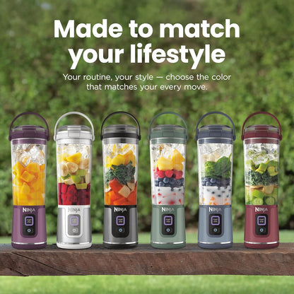 Ninja BC151WH Portable Blender - Cordless 18oz Personal Blender for Smoothies & Shakes | BPA-Free, Leakproof, USB-C Rechargeable, Dishwasher Safe