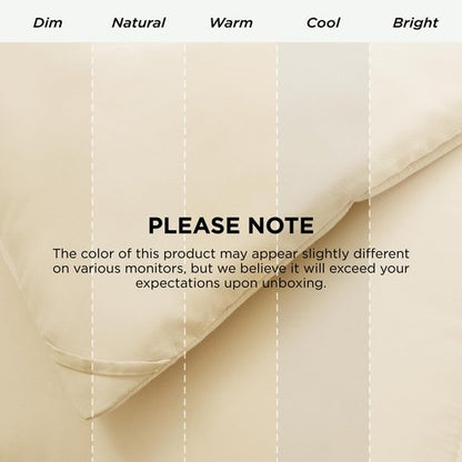 Bedsure Comforter Duvet Insert - Quilted Comforters Queen Size, All Season Duvet, GentleSoft Down Alternative Bedding, with 8 Tabs, Gifts for Women/Men, Cream,Queen 88 x 88 Inches
