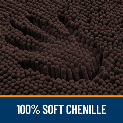 OLANLY Bathroom Rugs - Extra Soft Absorbent Chenille Bath Mats | 30x18, Quick Dry, Machine Washable, Brown