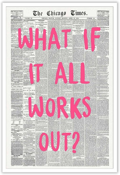Drimiler Retro Newspaper Poster - Positive Affirming Quote Canvas Wall Art | 8x12in Unframed