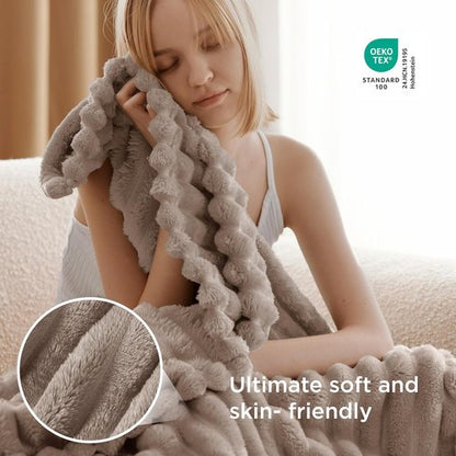 Bedsure GentleSoft Light Brown Throw Blanket - Cozy Fleece Couch Blanket, 50x60 Inches
