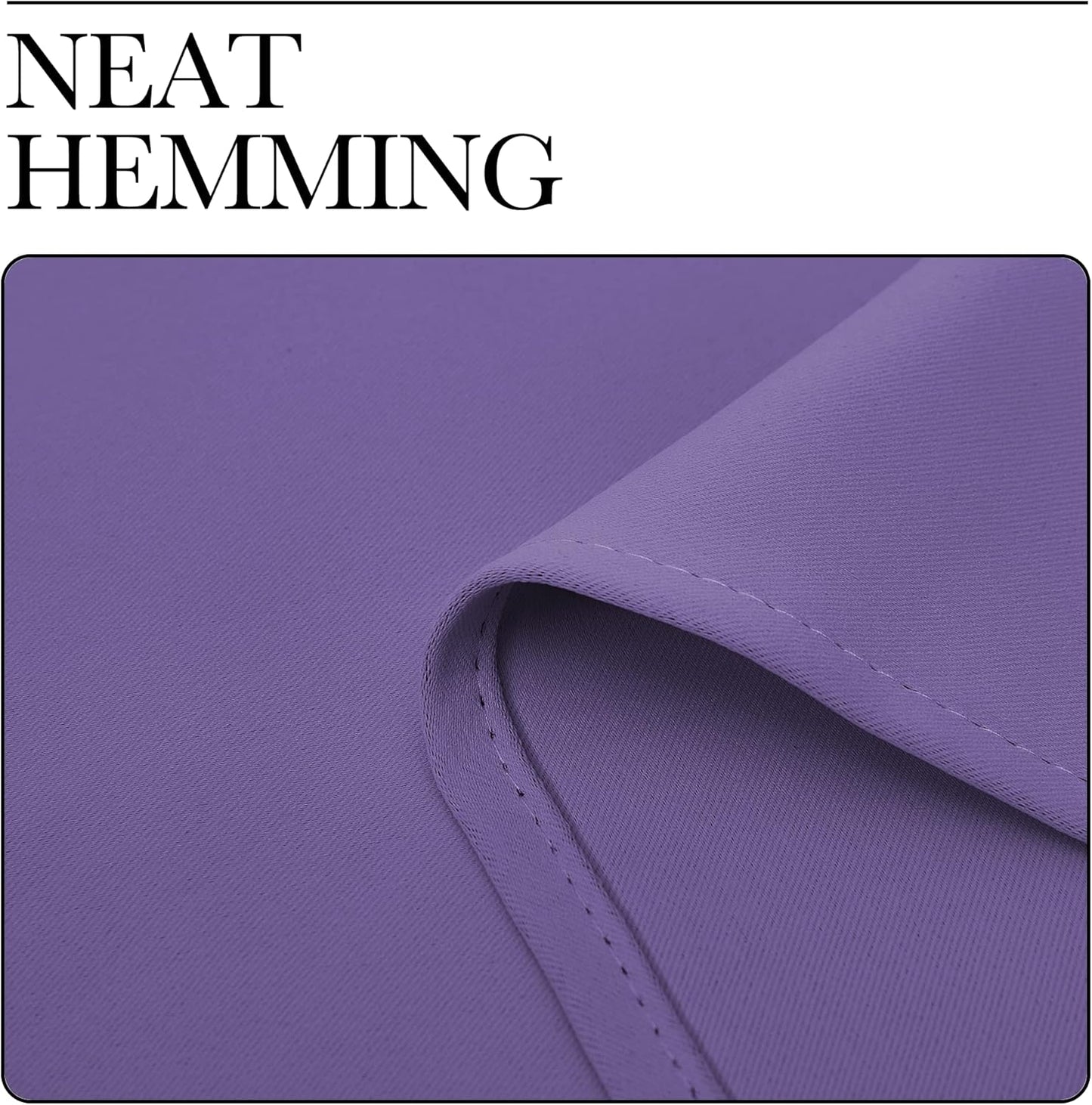 NICETOWN Lilac Purple Blackout Curtains - 90" Long, Sound Reducing & Heat Blocking | 55" Wide, 2 Panels