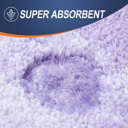 OLANLY Bathroom Rugs Mat 30x20, Extra Soft Absorbent Microfiber Bath Rugs, Rubber Backing, Quick Dry, Machine Washable Bath Mat for Bathroom Floor, Tub and Shower, Home Decor Accessories, Light Purple