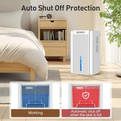 Dehumidifier 95OZ by [Brand Name] - Quiet 1000 Sq.Ft Home Solution with Auto Shut Off & 7 Color Ambient Light | Ideal for Living Room, Bedroom, Basement