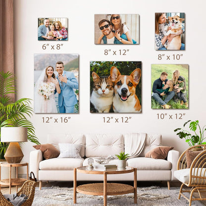 Xrlsg Canvas Prints - Custom Personalized Wall Art with Photos | Framed 8" x 10" Portrait Decor