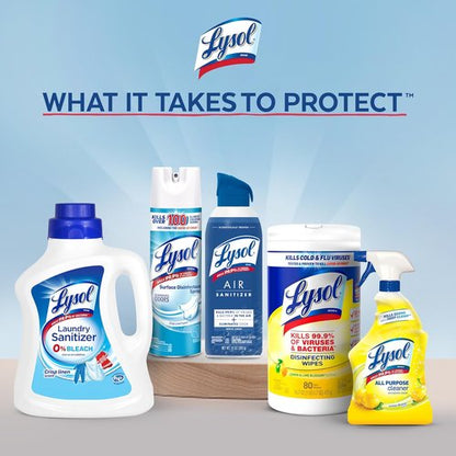 Lysol Disinfectant Wipes Bundle - Multi-Surface Cleaning Wipes in Lemon & Lime Blossom, Crisp Linen, Mango & Hibiscus | 3 Packs of 80 ct