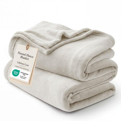 Bedsure GentleSoft Fleece Blanket King Size Linen - 280GSM Soft Lightweight Plush Cozy Blankets for Bed, Sofa, Couch, Travel, Camping
