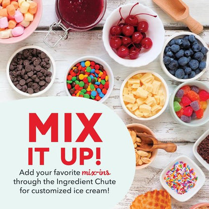 Dash Deluxe Gelato & Ice Cream Maker - One-Touch Churning for Homemade Desserts - 2 Quarts, Aqua