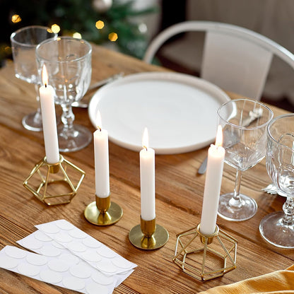Skiennix Taper Candle Holder Inserts - 20 Pcs Adhesive Grips for Secure Candle Placement | Perfect for Weddings & Holidays