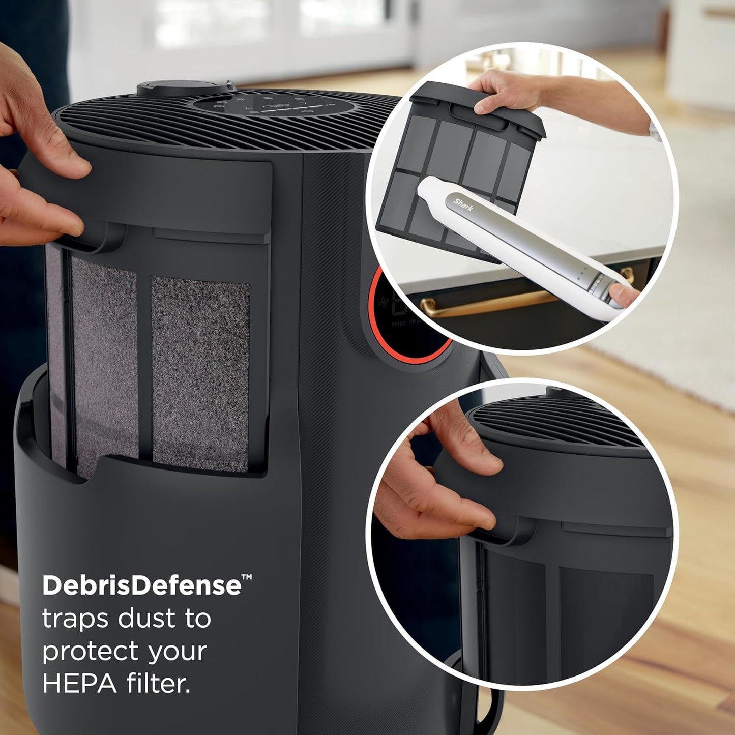 Shark Air Purifier - HEPA-Exceeding Filter for Large Rooms | Captures Dust, Pet Dander & Odors