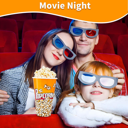 Retro Style Plastic Popcorn Buckets by [Brand Name] - Reusable 6-Pack for Movie Night Fun