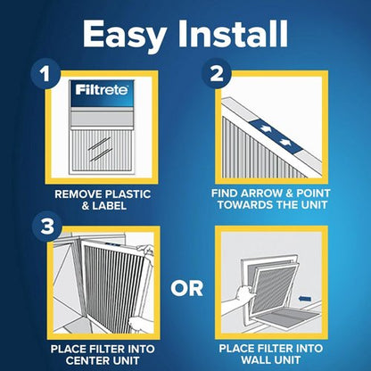 Filtrete 12x12x1 MERV 12 AC Furnace Air Filter - Certified Asthma & Allergy Friendly | 4-Pack