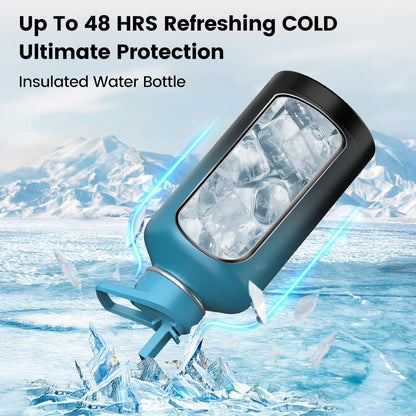 Simple Modern 40 oz Insulated Water Bottle - Triple Wall Vacuum, Leak Proof & BPA-Free, Indigo-Black