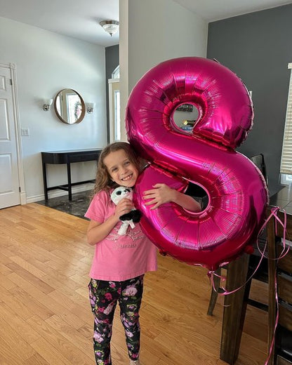 Hot Pink Number 8 Balloon - 40 Inch Birthday Decorations for Girls | Perfect Party Supplies