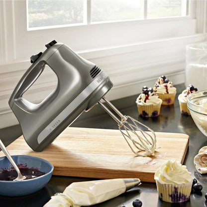 KitchenAid 5-Speed Hand Mixer - Ultra Power, Contour Silver | Set of 2 for Effortless Mixing