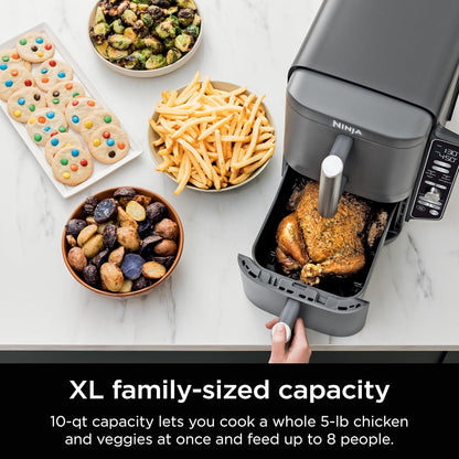 Ninja DoubleStack XL Air Fryer - 10 QT Smart Cook System with DoubleStack Technology | 6-in-1 Grey