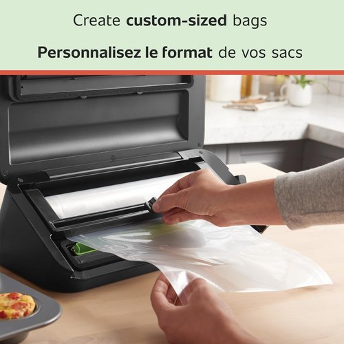FoodSaver Vacuum Sealer Bags - Custom Fit Airtight Food Storage & Sous Vide | 8" x 20' (Pack of 2)