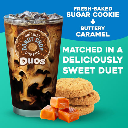 Original Donut Shop | Iced Duos Cookies & Caramel Coffee K-Cup Pods - 72 Count