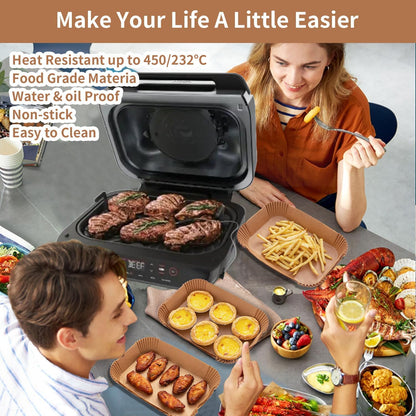Ninja | Air Fryer Liners - 120 Pcs Disposable Parchment Paper for Ninja Foodi Smart XL & FG551