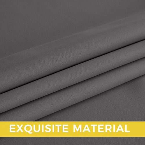 NICETOWN Room Darkening Draperies Curtains Panels, 2 Panels Grey W52 x L63