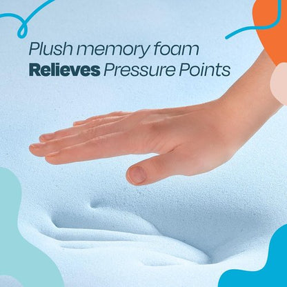 Linenspa Memory Foam Mattress Topper - 2 Inch Gel-Infused Full Size - Plush, Cooling & Pressure Relieving