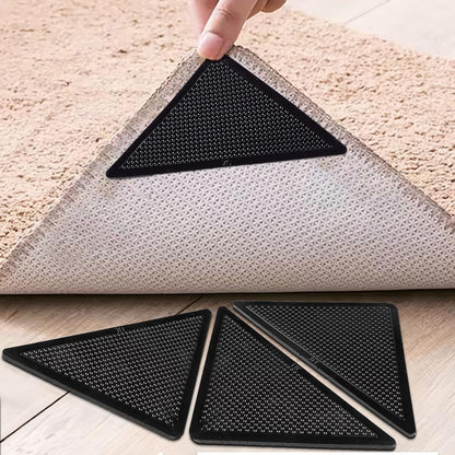 Muddy Mat® Heavy Duty Non-Slip Rug Corner Pads - Double-Sided Adhesive for Hardwood Floors | Pack of 4