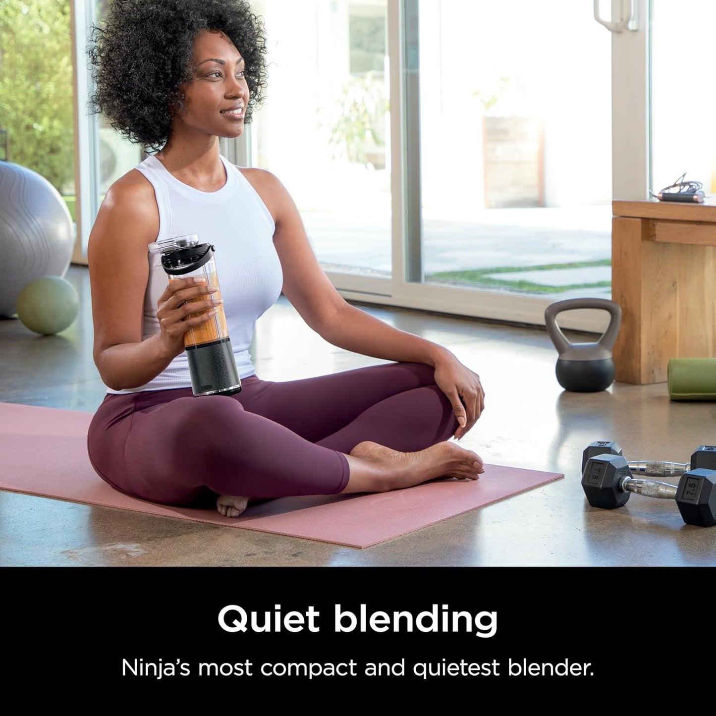 Ninja Blast Portable Blender - Cordless 18oz Personal Blender for Smoothies & Shakes | BPA-Free, Leakproof, USB-C Rechargeable, Black Glitter