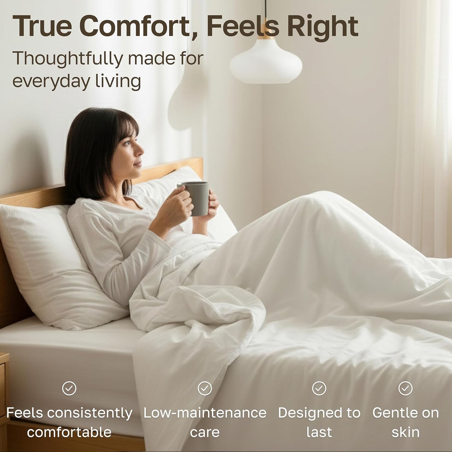 California Design Den Twin XL Cotton Sheet Set - 100% Soft Cotton, 400 Thread Count, Silky Sateen - Ivory