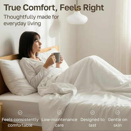 California Design Den Queen Size Sheet Set - 6-Pc 400 Thread Count 100% Cotton, Deep Pocket - Grey
