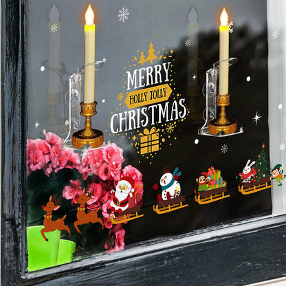 Skiennix Electric Window Candle Holders - 8 Pcs Clear Plastic with Strong Suction Cups for LED Candles