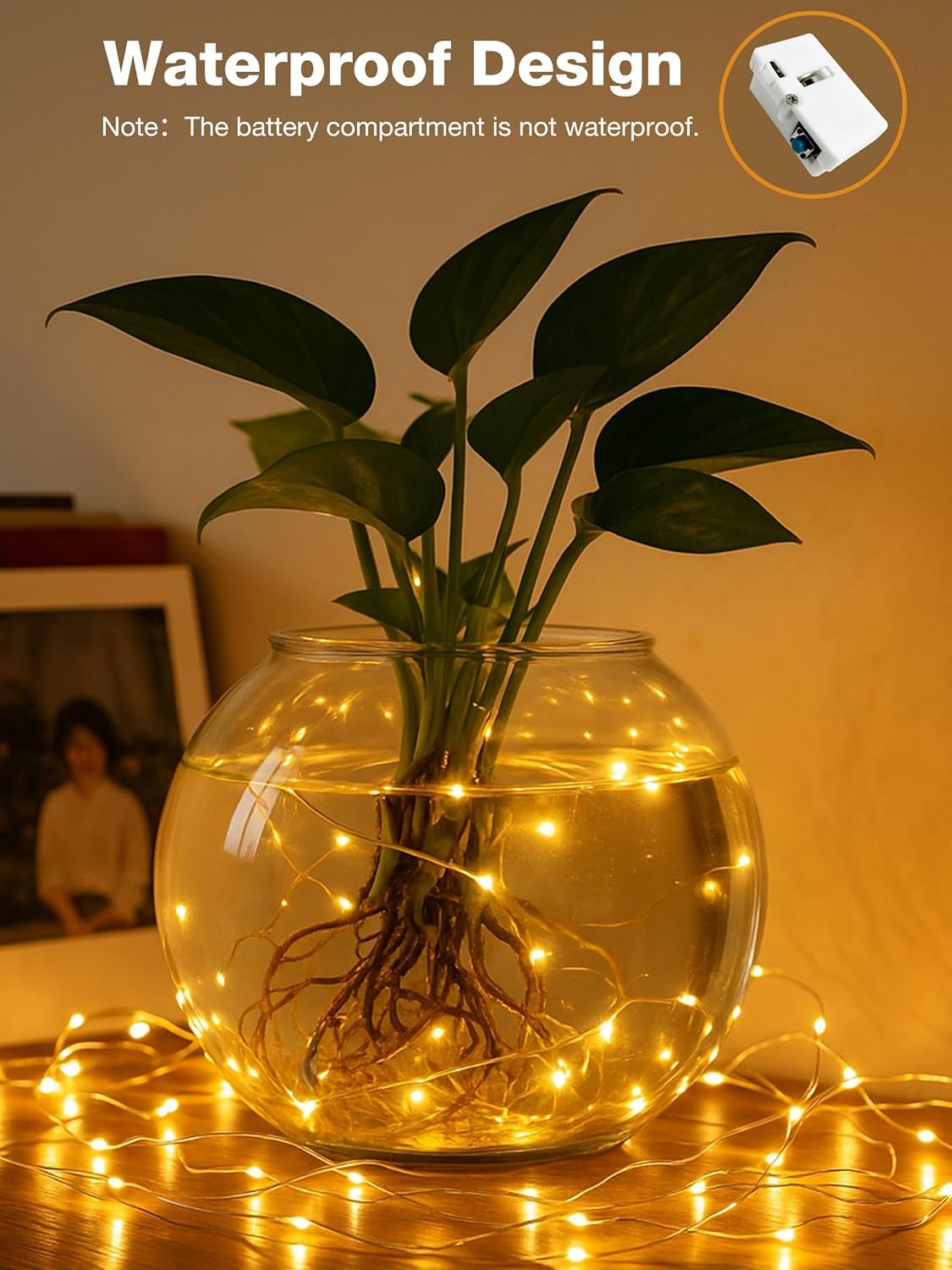 Skiennix 6-Pack Fairy Lights - 20 LED Twinkle String Lights with Timer | 7ft Warm White Decor for Christmas Trees, Wreaths & Parties