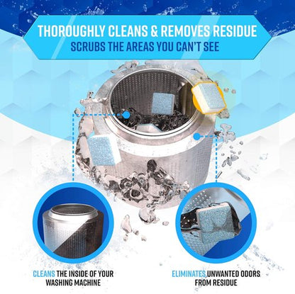 Eco-Friendly Washing Machine Cleaner Tablets by [Brand Name] - 24 Pack Deep Cleaning for HE Front & Top Load Washers
