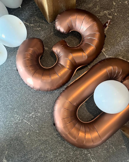 Number Balloons 40 Inch - Dark Brown 0 Balloon | Perfect for Birthday Party Decorations