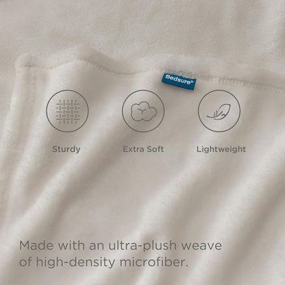 Bedsure Fleece Blanket - Soft, Lightweight Plush Queen Blanket for Bed, Sofa, Travel & Camping