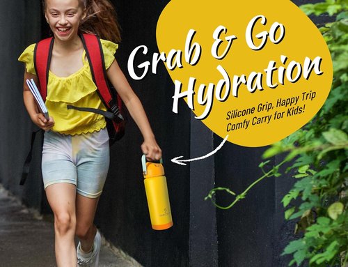DLOCCOLD Insulated Kids Water Bottle - Leak Proof Straw Lid, Double Wall Stainless Steel, Reusable Tumbler for Travel