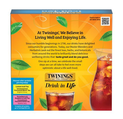 Twinings Black Iced Tea, 72 Oversized Tea Bags, Makes 18 Pitchers or 144 Servings, Unsweetened, Caffeinated, 72 Count (Pack of 1)