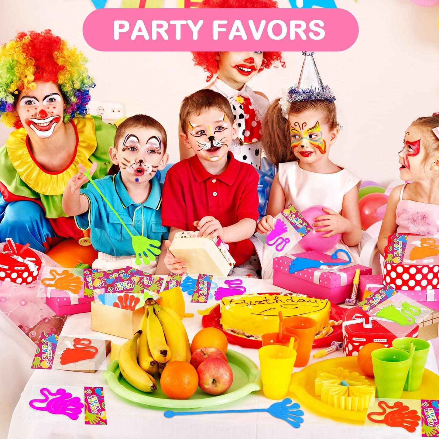 Skiennix Large Sticky Hands - Fun Party Favors for Kids | 100 PCS Birthday Goodie Bag Fillers