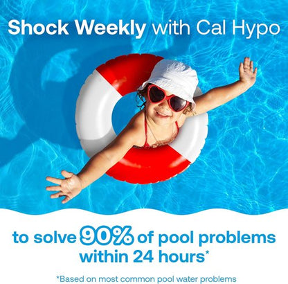 HTH 52031 Swimming Pool Care Shock - Boost Chlorine Levels with Cal Hypo Formula, 13.3oz