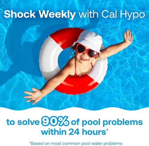 HTH 52030B Swimming Pool Care Shock - Boost Chlorine Levels with Cal Hypo Formula | 13.3oz (Pack of 6)