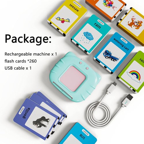 Lapare Audible Learning Toy - Engaging Music & 520 Sight Words Flash Cards for Toddlers Ages 1-5